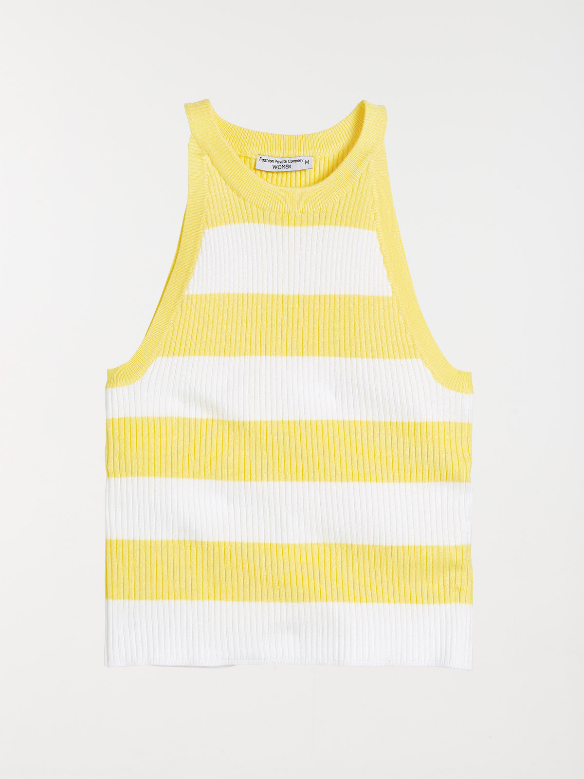 Débardeur maille tricot rayé femme