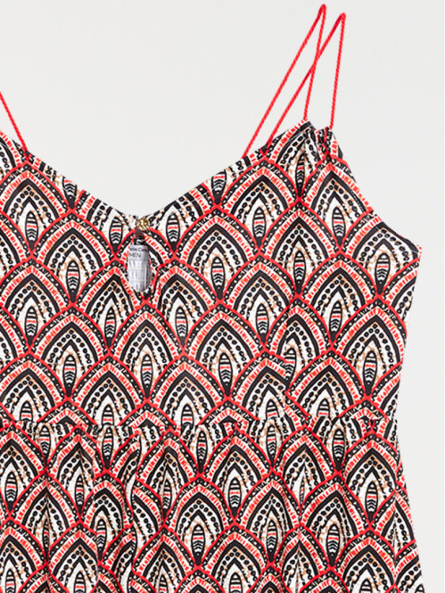 Débardeur asymétrique imprimé femme