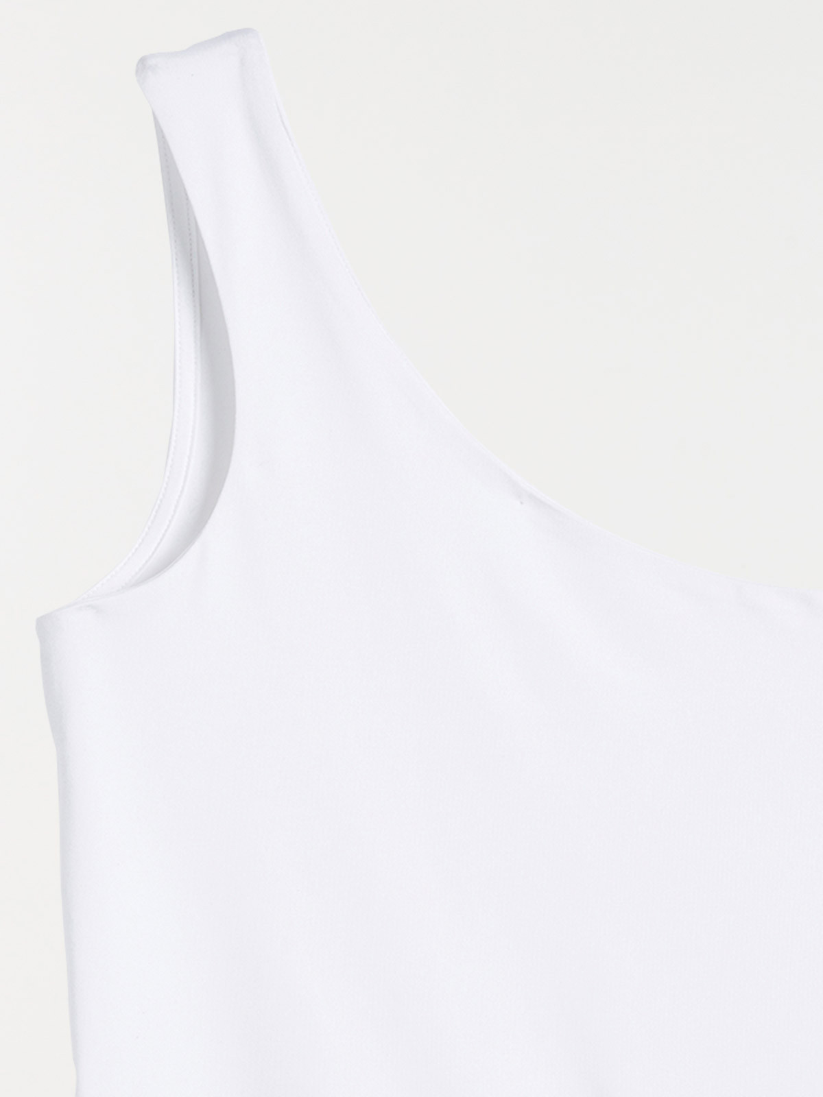 Débardeur large bretelle blanc femme