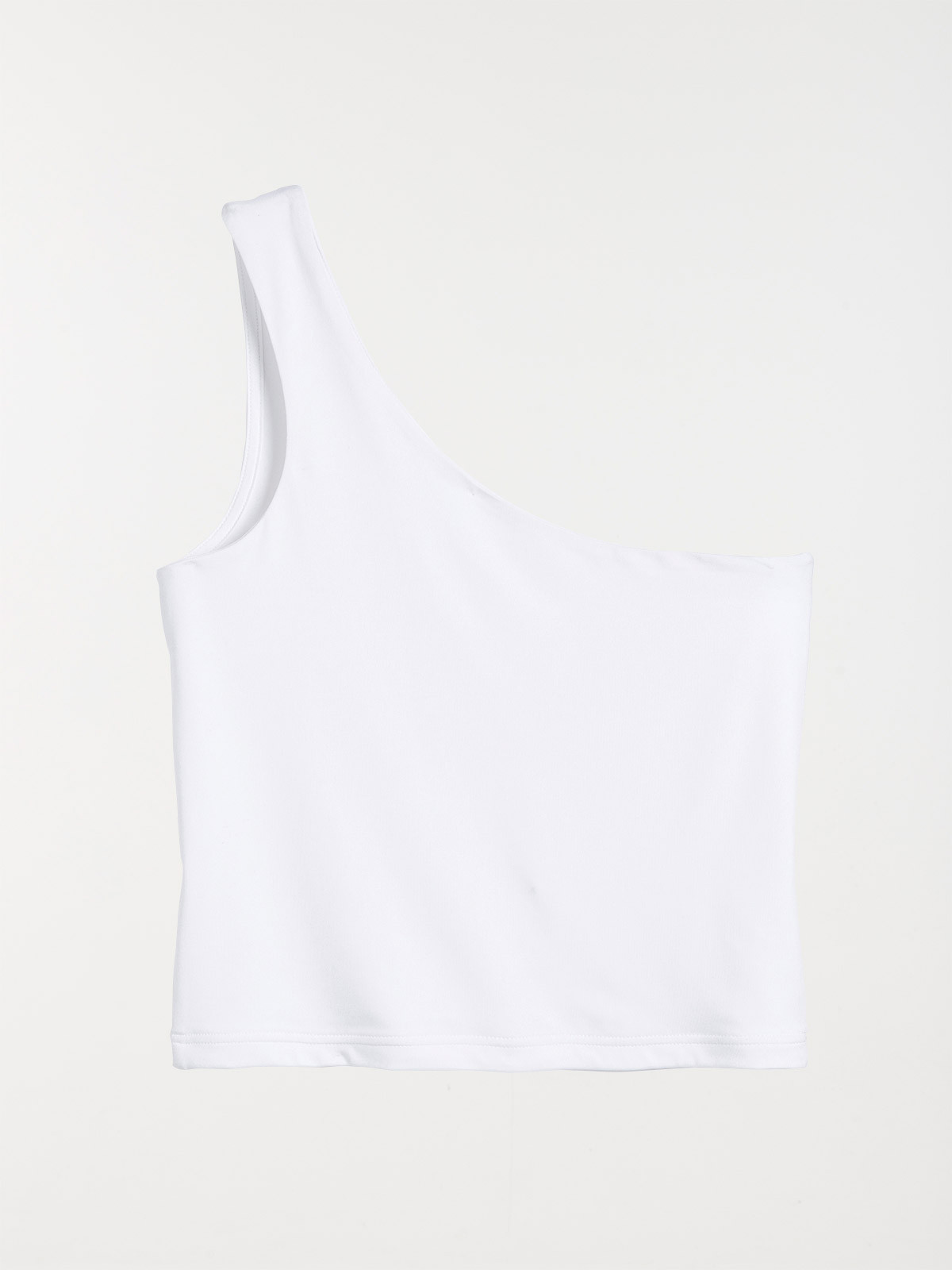 Débardeur large bretelle blanc femme