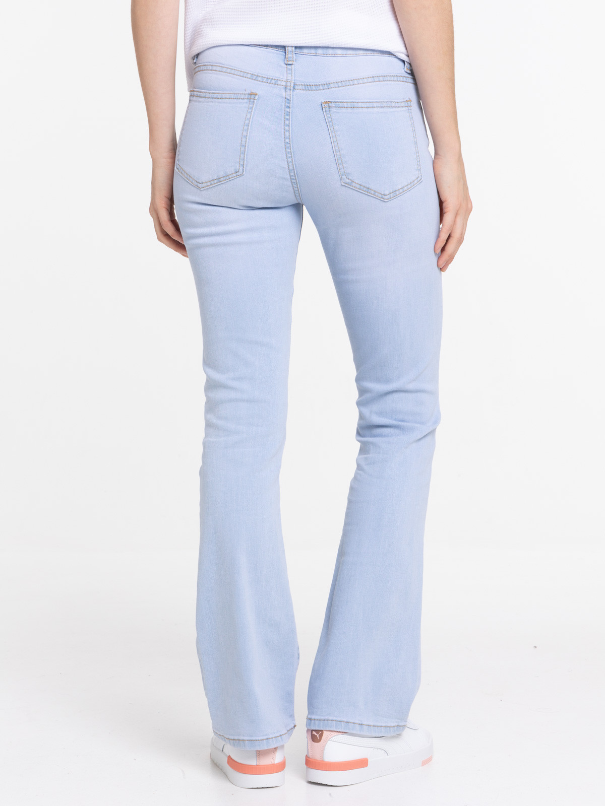 Jean bootcut bleached femme