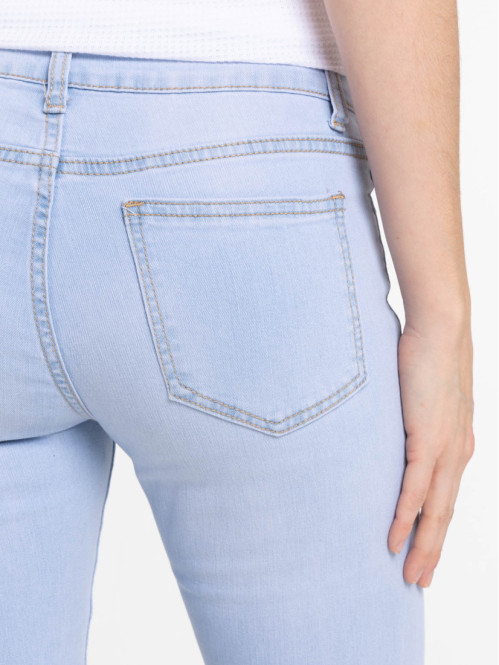 Jean bootcut bleached femme