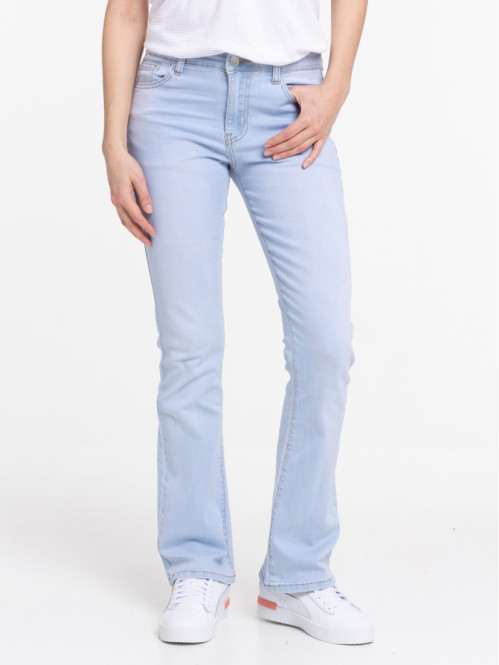 Jean bootcut bleached femme