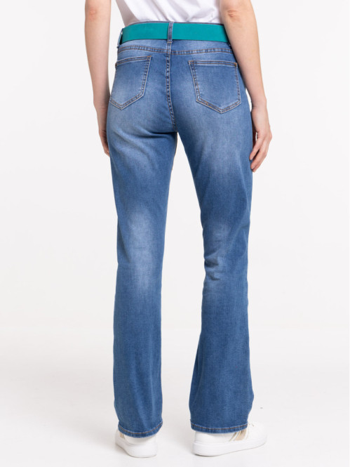 Jean flare double stone ceinture femme Jean flare double stone ceinture femme