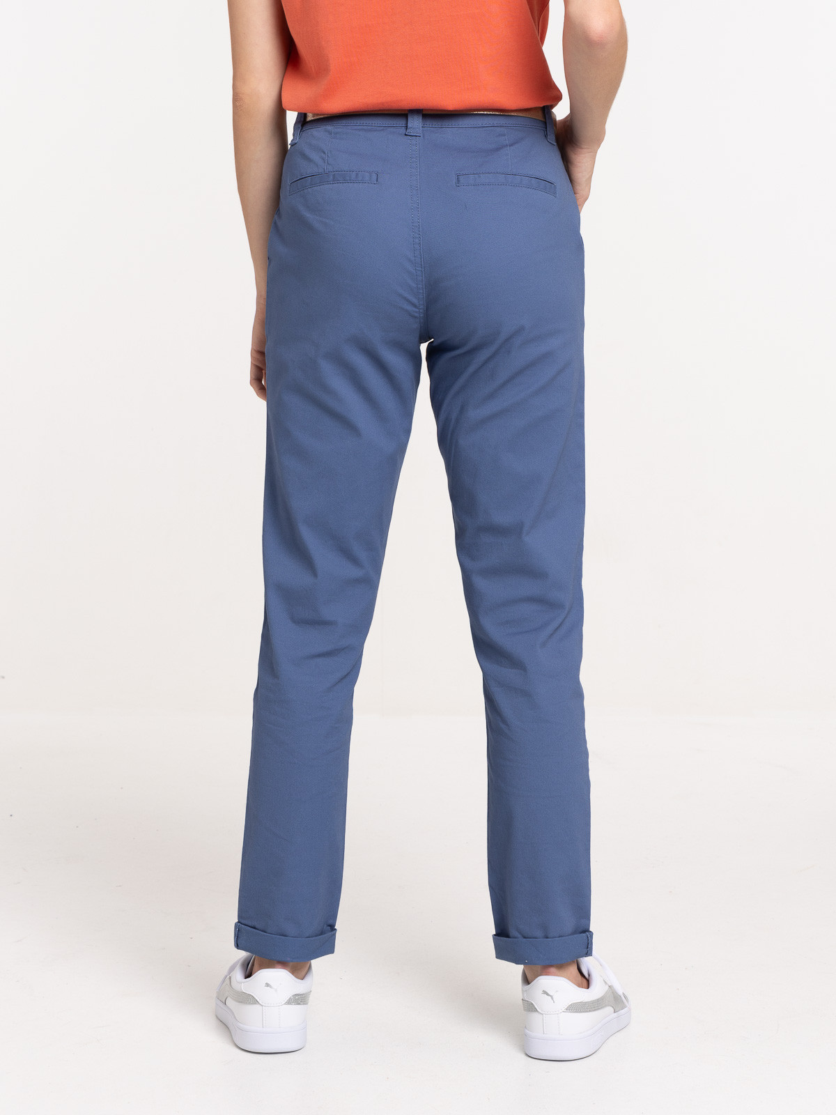 Pantalon chino bleu de fès femme
