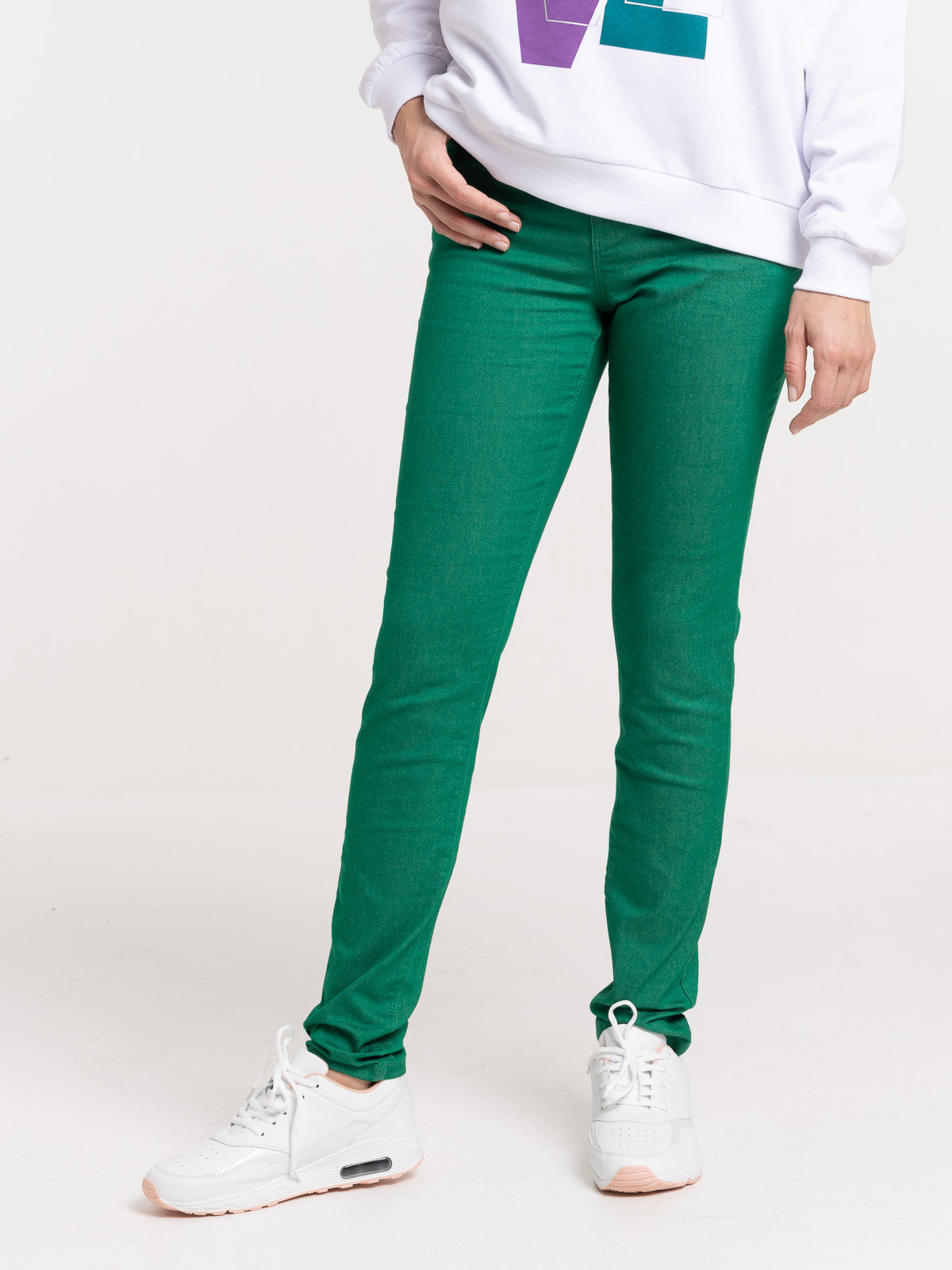 Pantalon skinny vert bosphore femme