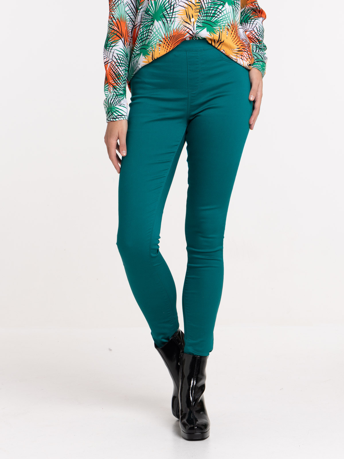 Jegging émeraude femme