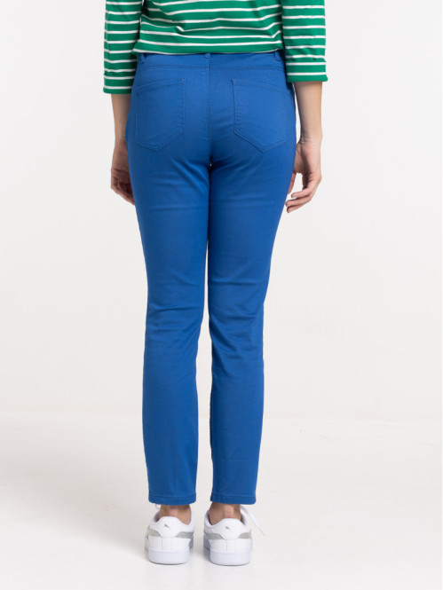 Pantalon skinny 7/8ème cobalt femme