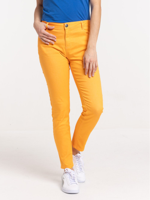 Pantalon 7/8ème skinny orange peps femme