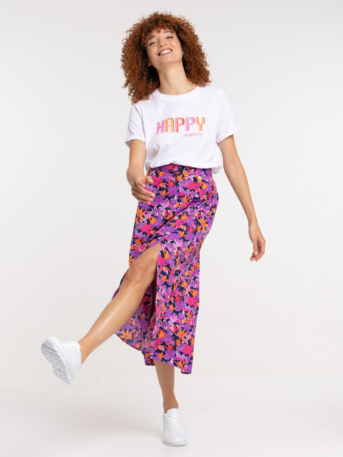 Jupe longue fleurie femme
