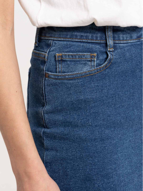 Jupe denim stone femme