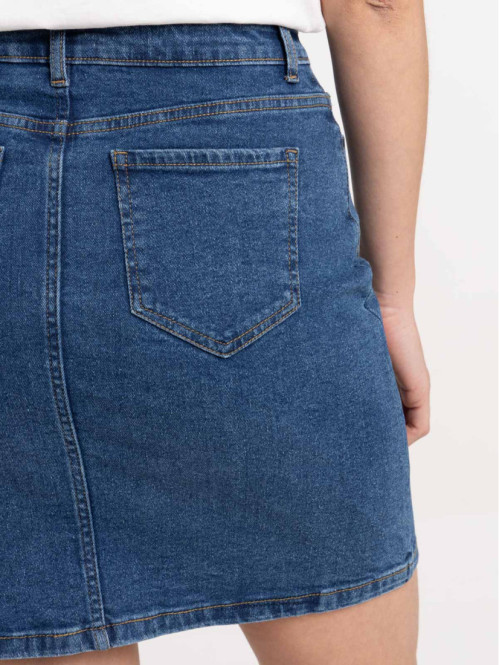 Jupe denim stone femme