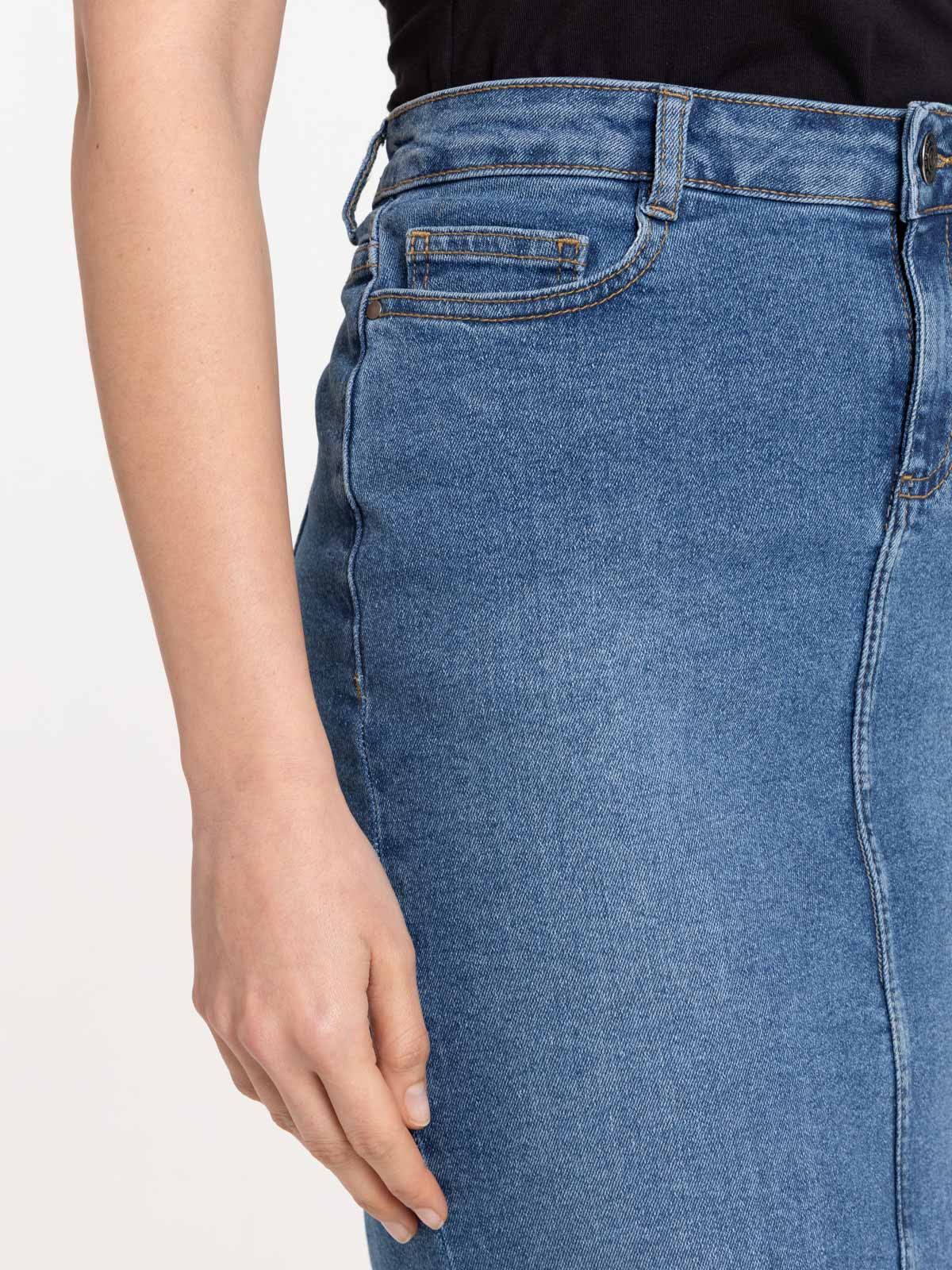 Jupe midi en jean stone femme Jupe midi en jean stone femme