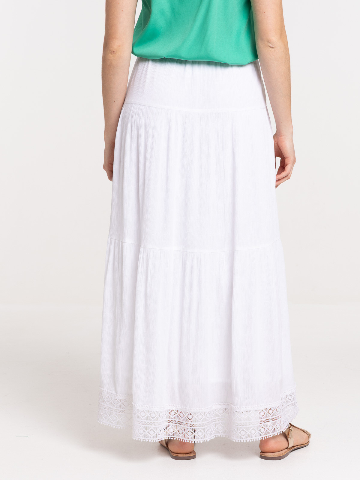 Jupe longue blanche femme