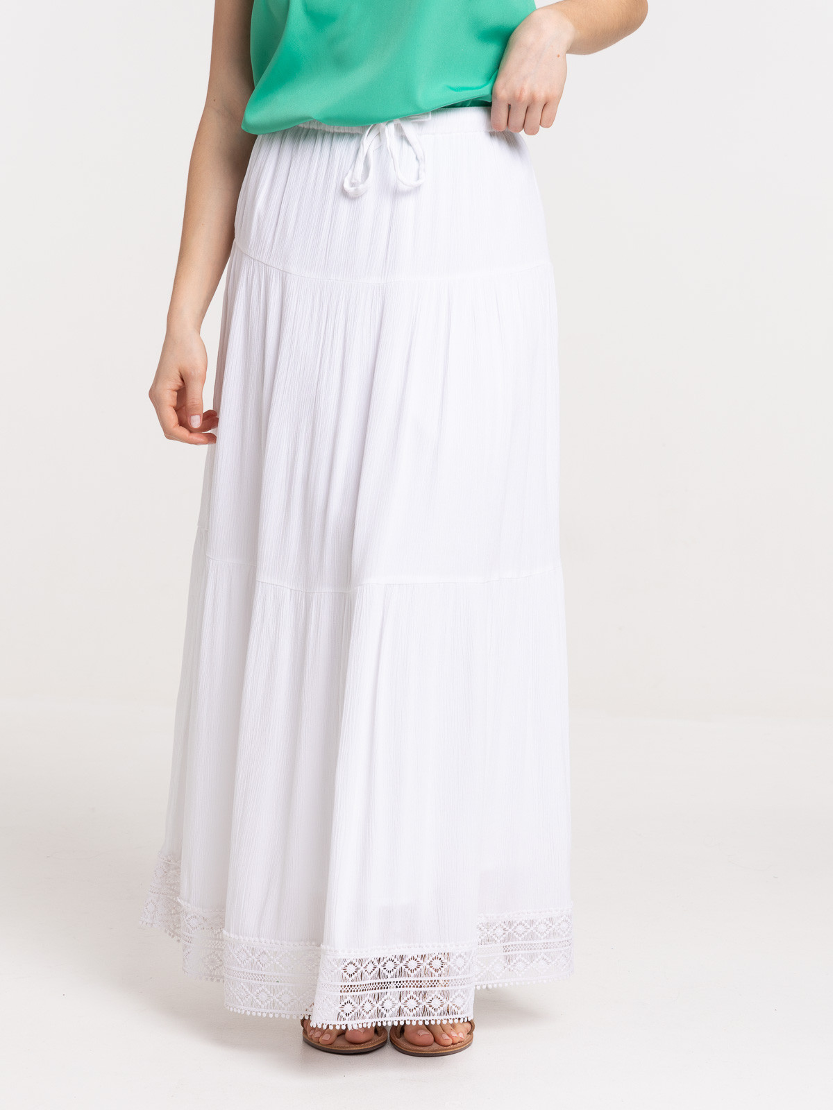 Jupe longue blanche femme