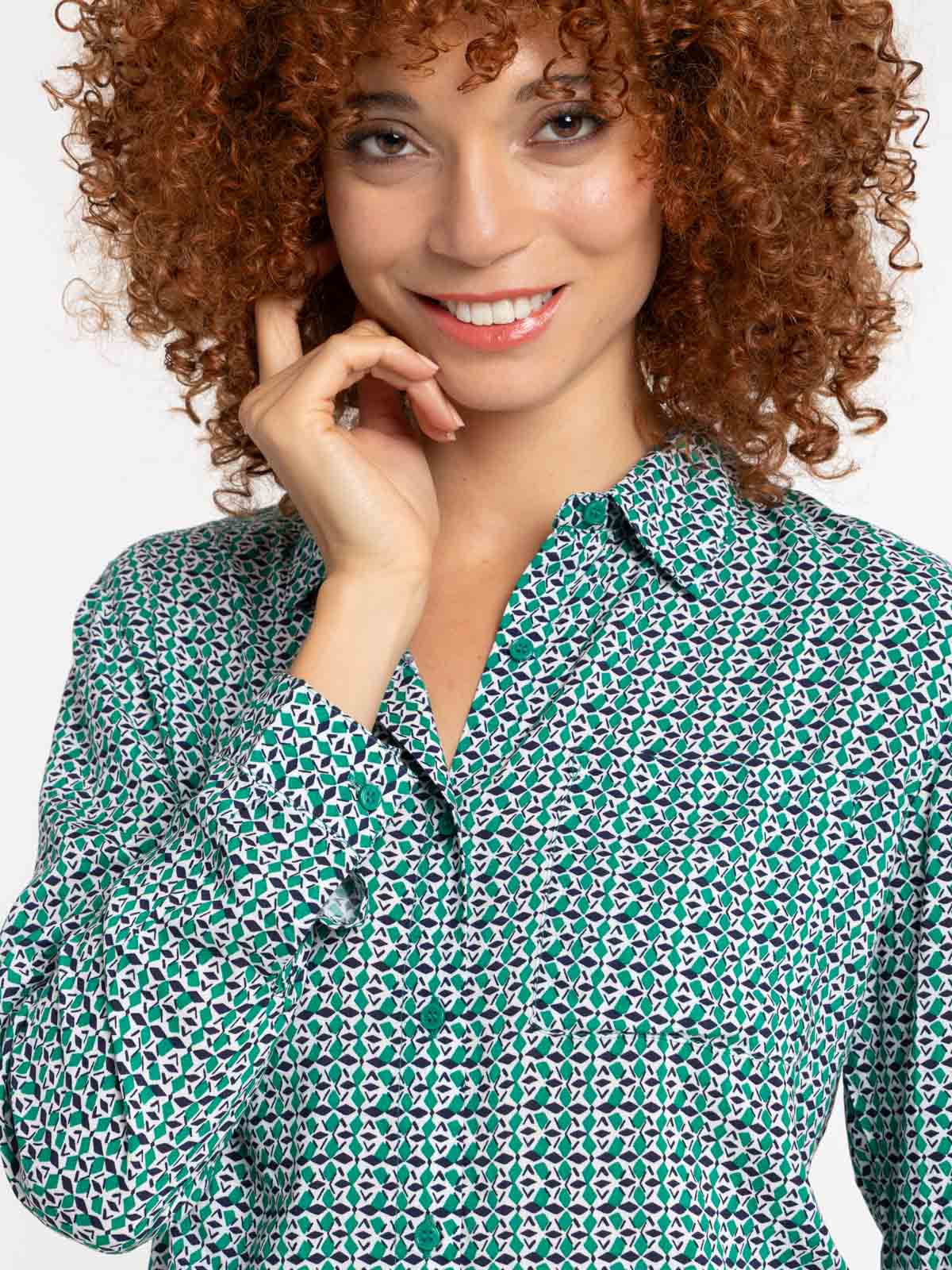 Chemise imprimée graphique femme