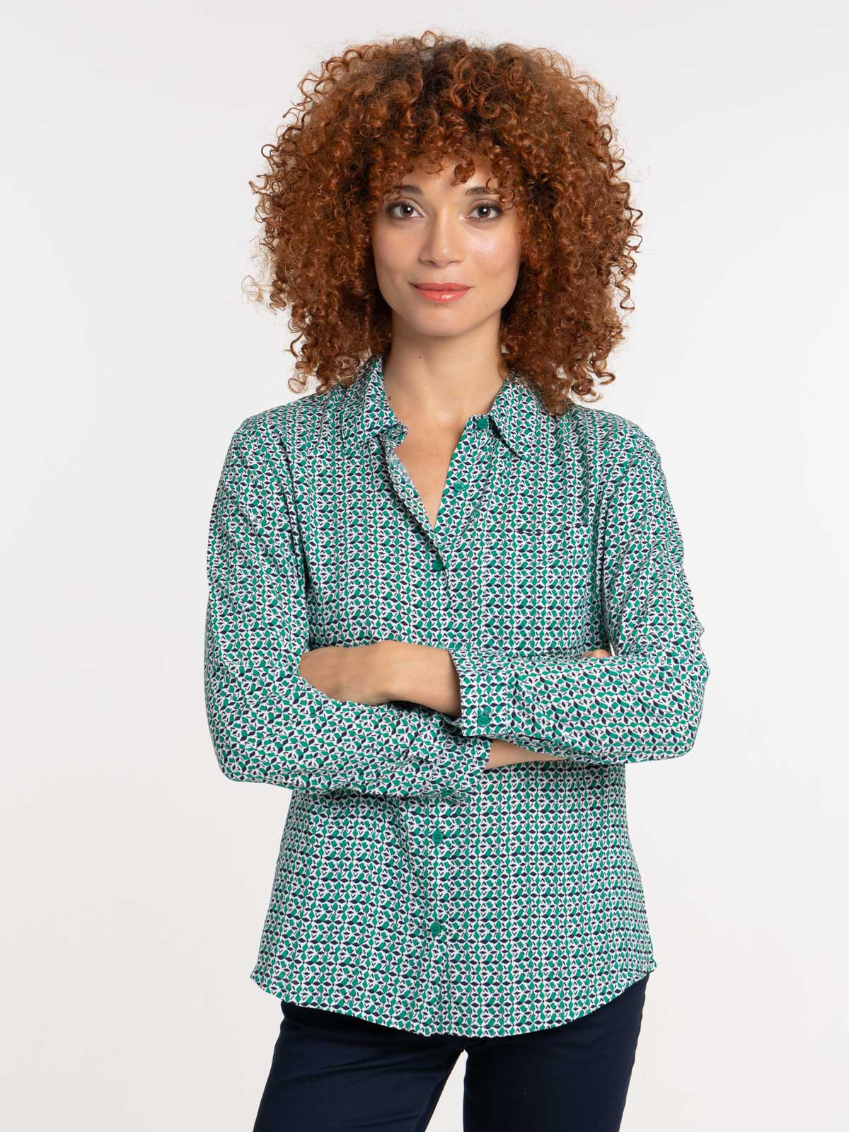 Chemise imprimée graphique femme