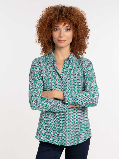 Chemise imprimée graphique femme