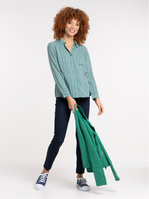 Chemise imprimée graphique femme