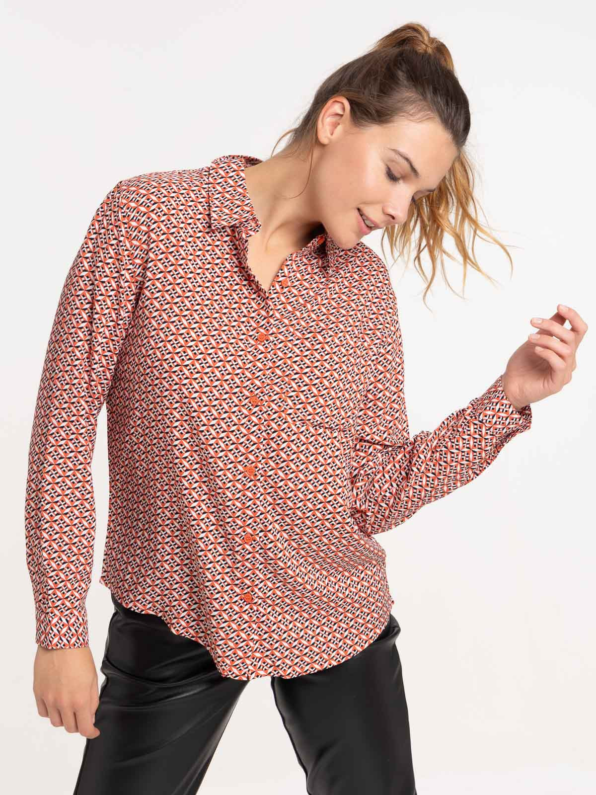 Chemise imprimée graphique femme