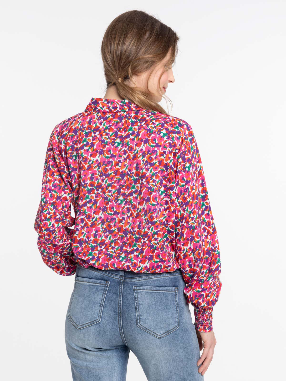 Chemisier fleuri boutonné femme Chemisier fleuri boutonné femme