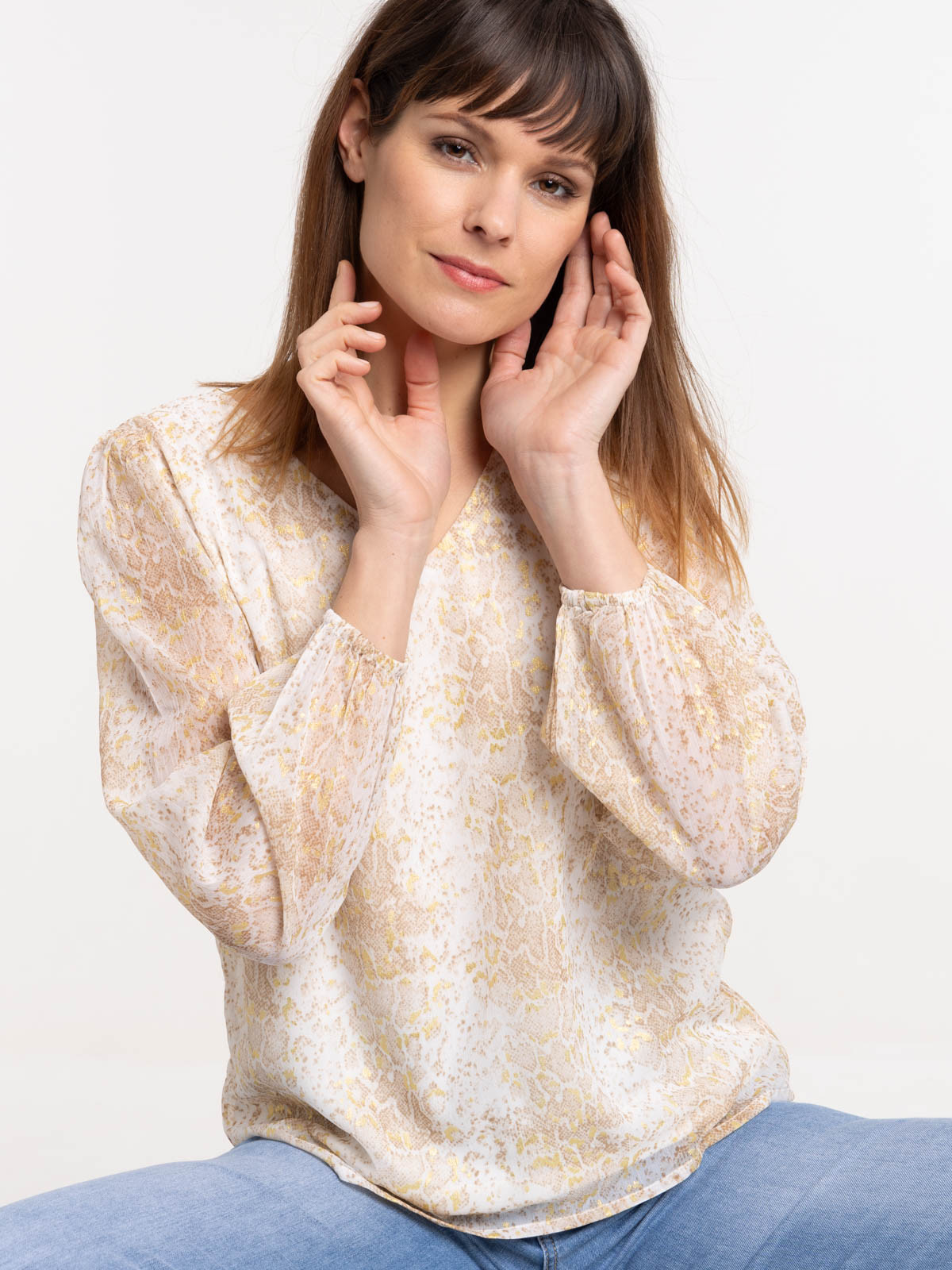 Blouse imprimé animalier femme