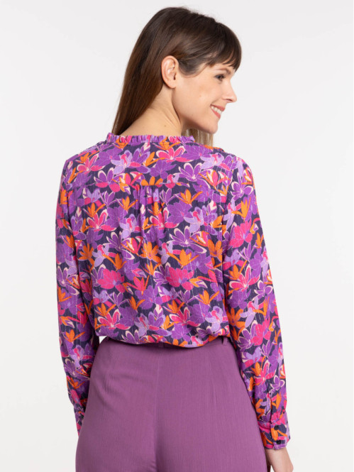 Blouse imprimée fleurie femme
