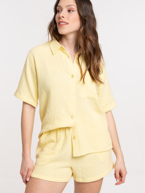 Chemise double gaze coton femme