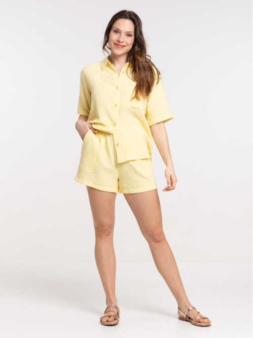 Chemise double gaze coton femme