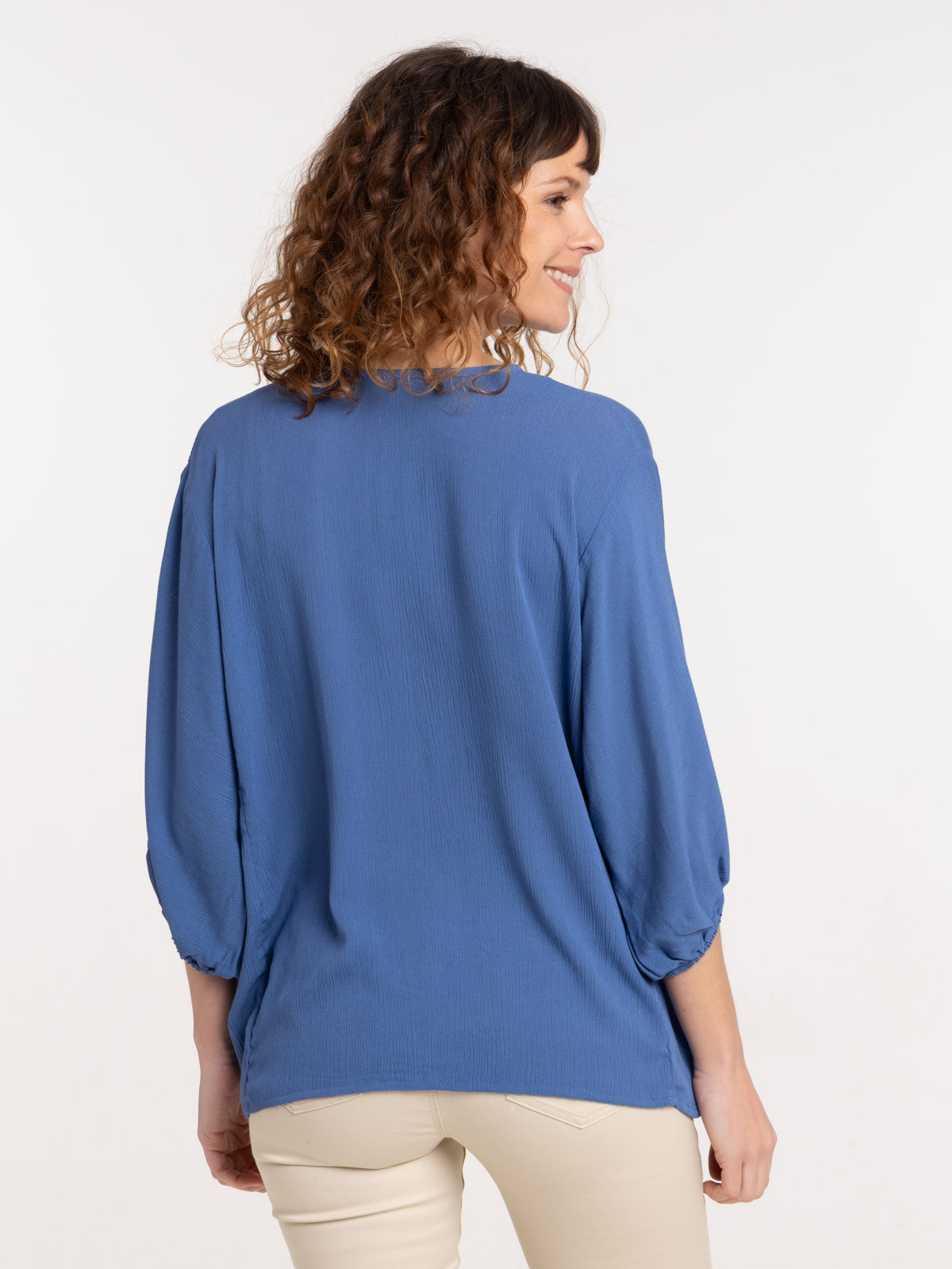Blouse fluide felle bleu de fès