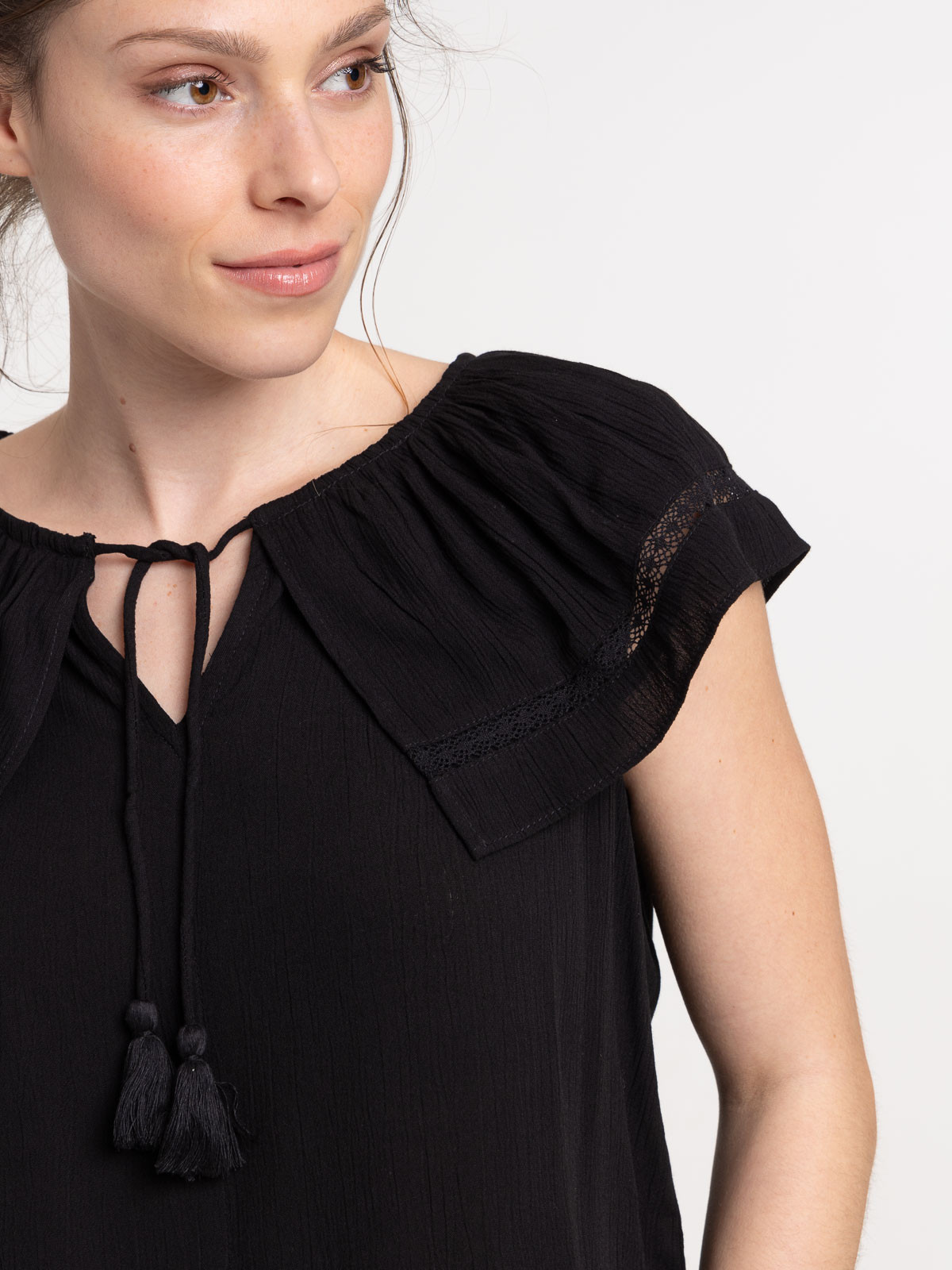 Blouse volantée femme best sale