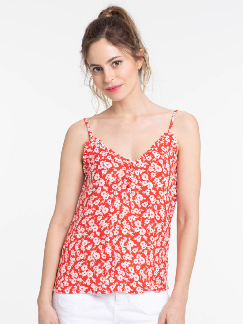 Débardeur fleuri red femme