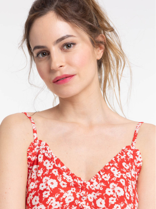 Débardeur fleuri red femme
