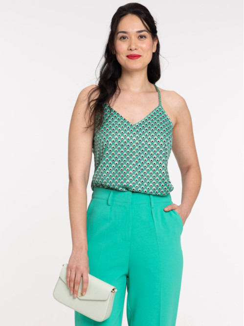 Débardeur imprimé graphique femme