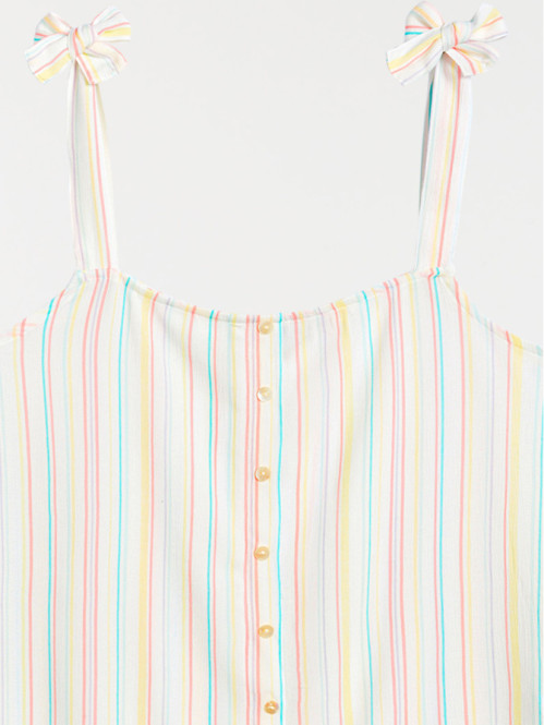Top rayé à bretelles femme