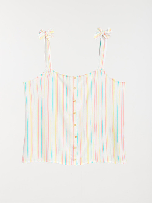 Top rayé à bretelles femme