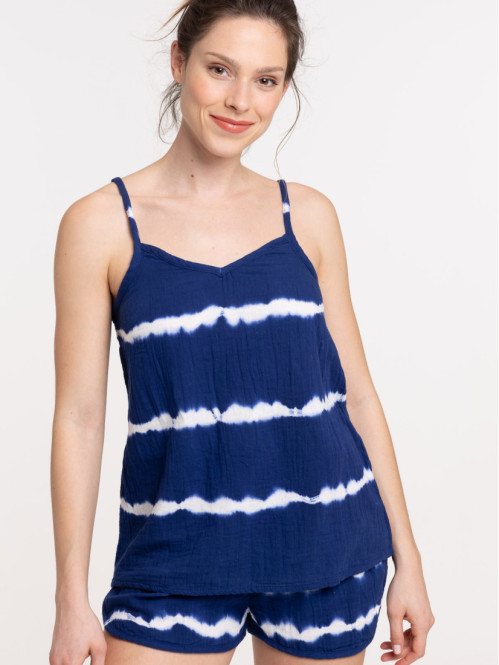 Top tie and dye à bretelles femme
