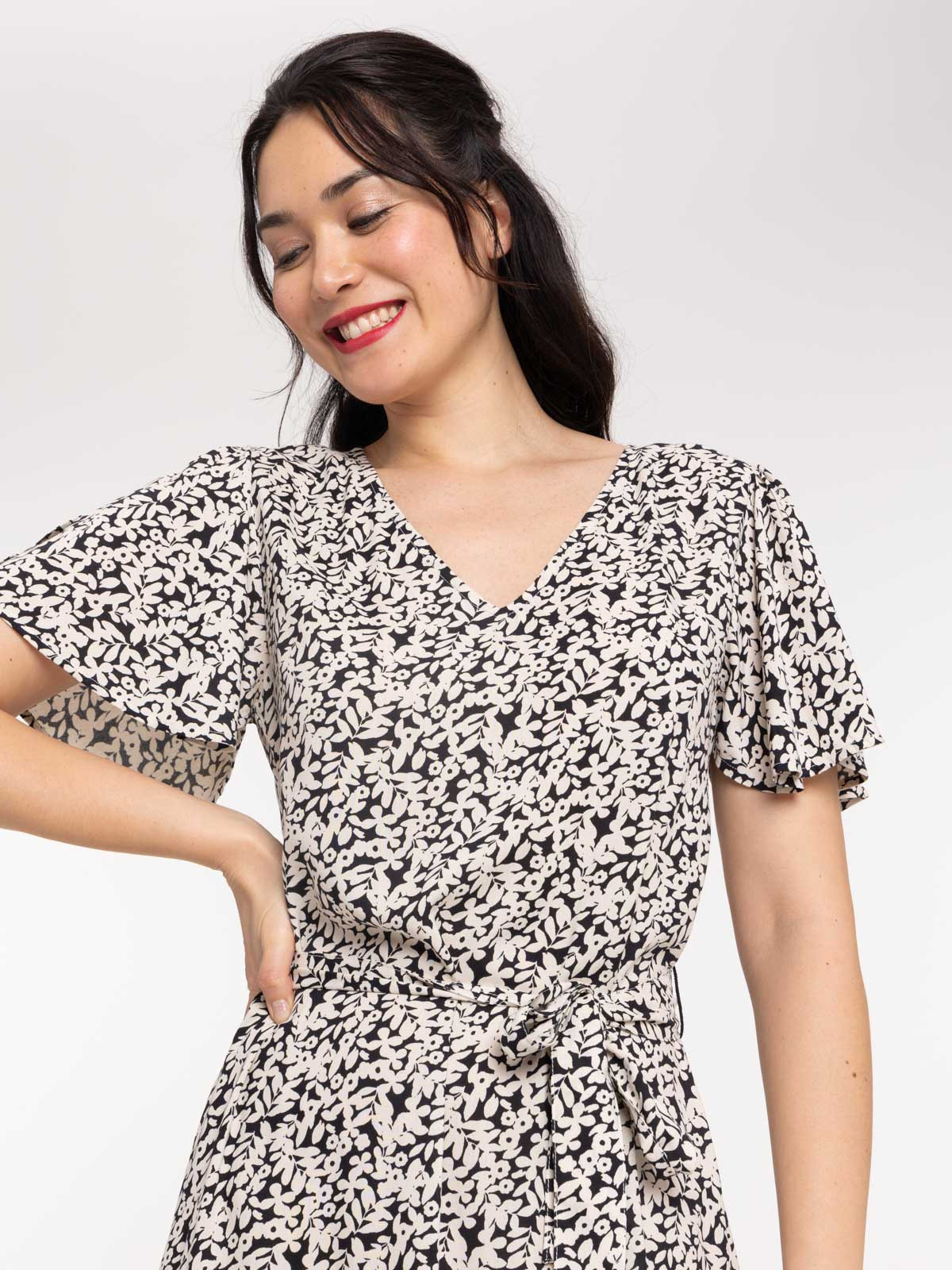 Robe fleurie longue femme