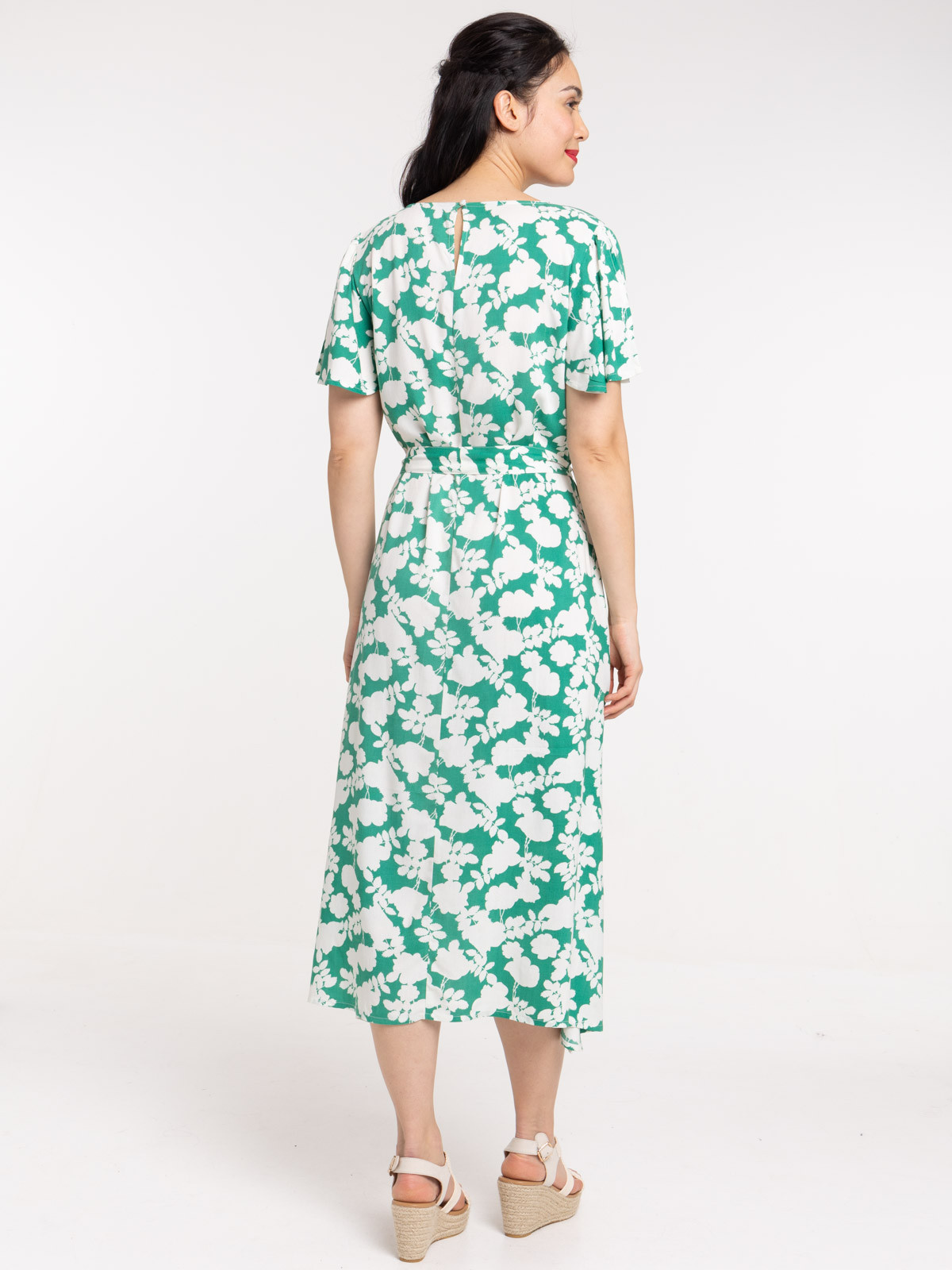 Robe longue imprimée fleurie femme