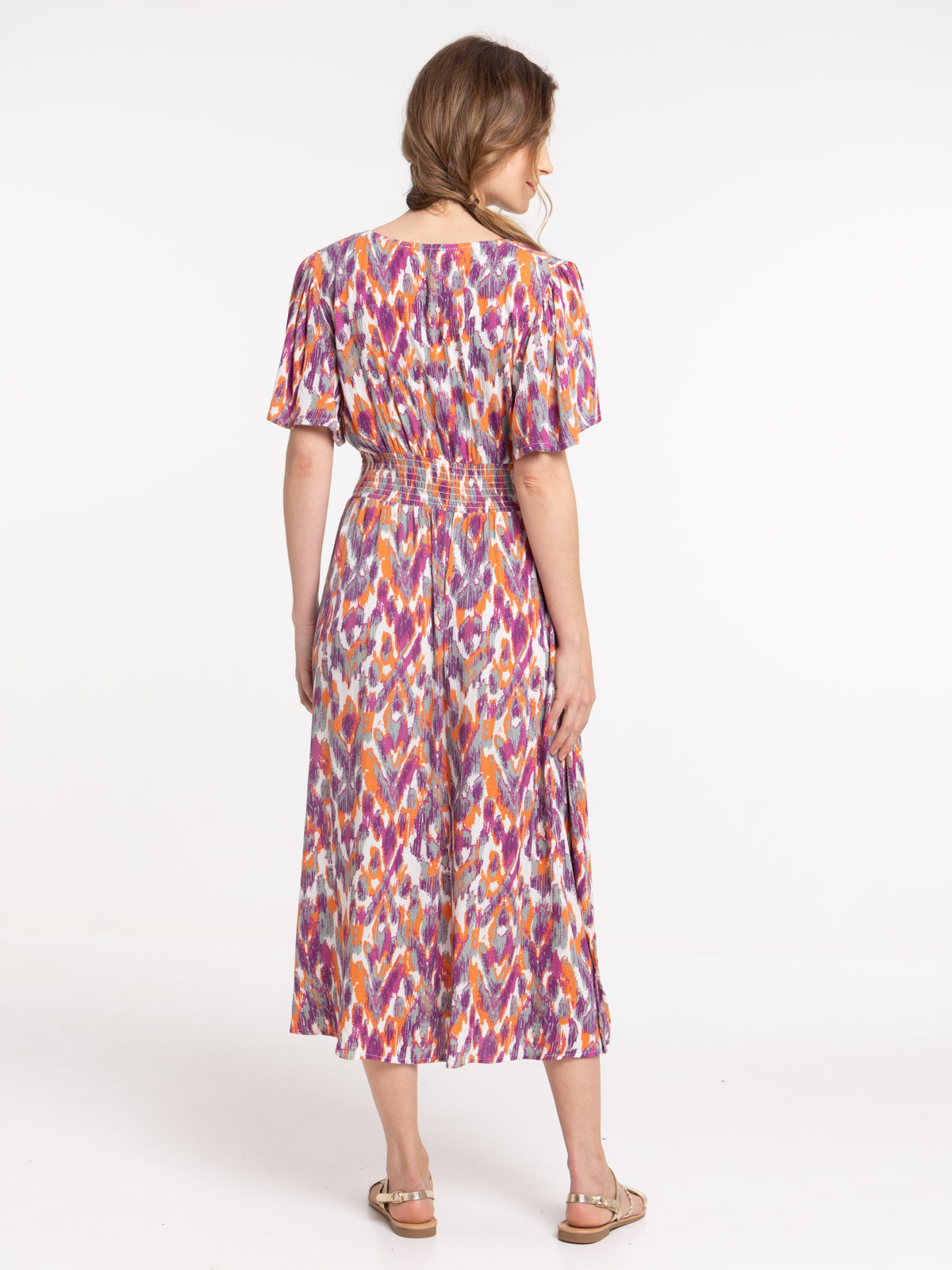 Robe longue motif ethnique femme