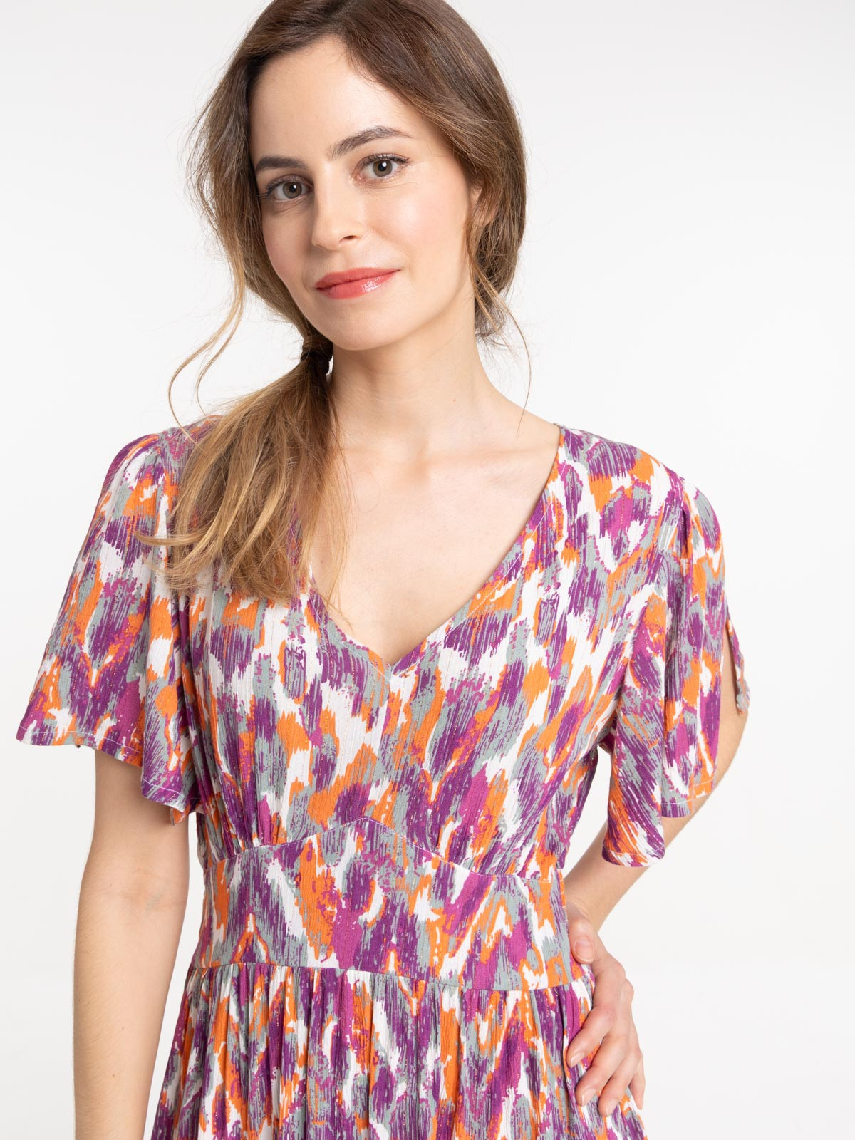 Robe longue motif ethnique femme