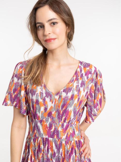 Robe longue motif ethnique femme