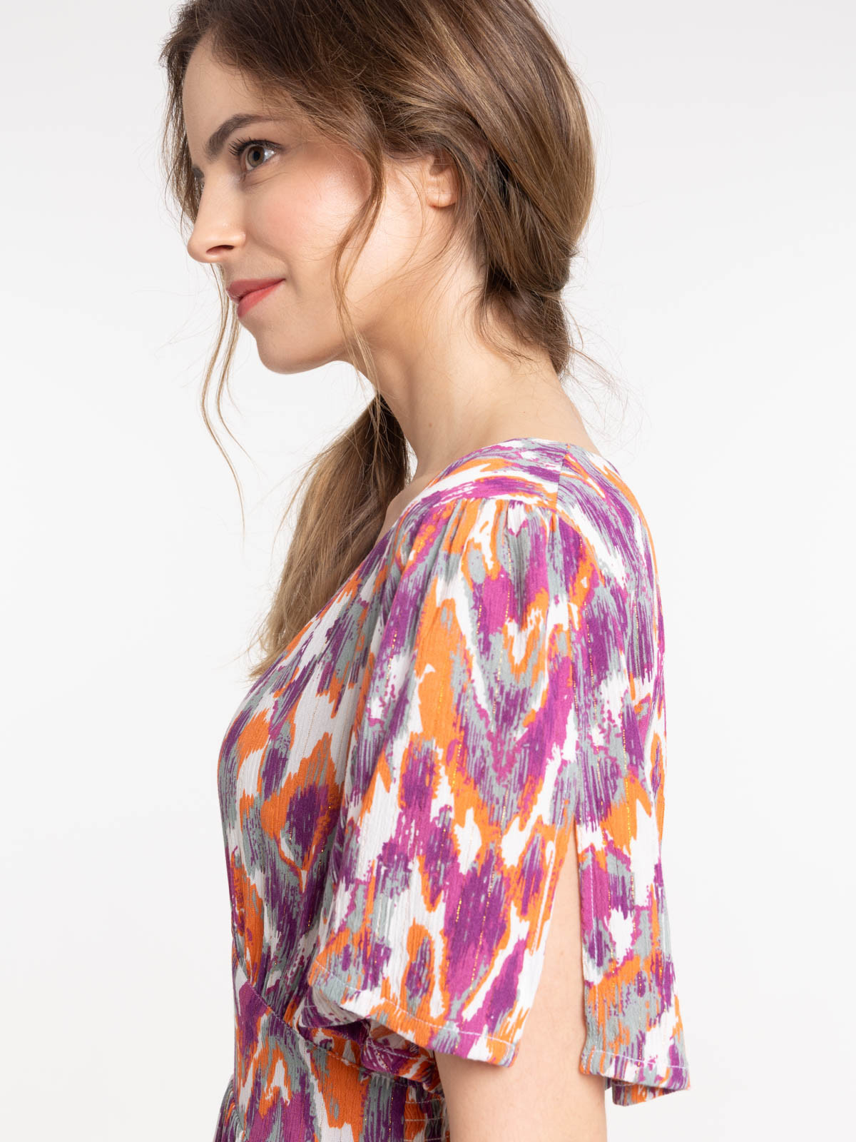 Robe longue motif ethnique femme