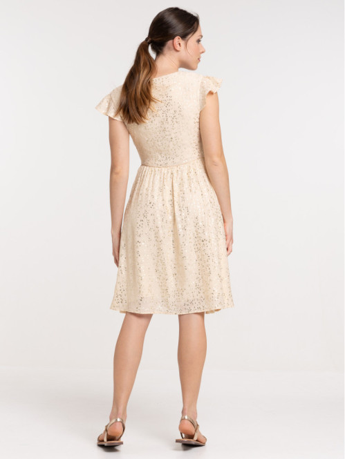 Robe imprimée nude femme