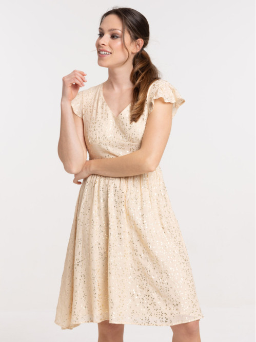 Robe imprimée nude femme