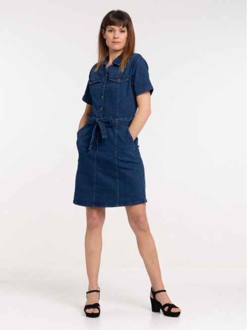 Robe denim stone femme