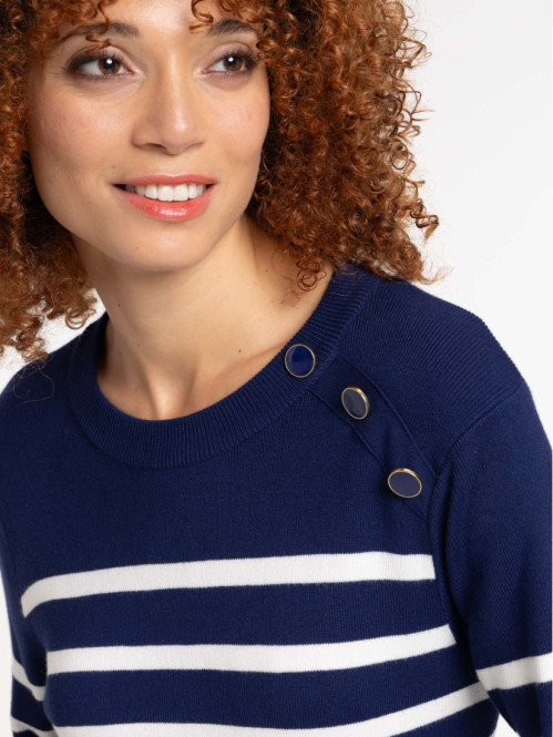 Robe pull marinière femme