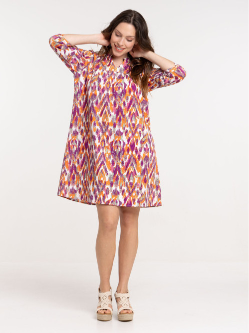 Robe courte imprimée femme