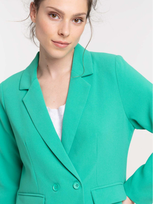 Veste tailleur coloris gazon femme Veste tailleur coloris gazon femme