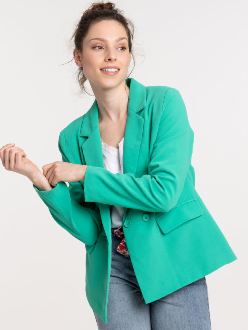 Veste tailleur coloris gazon femme